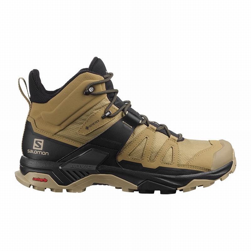 Buty Turystyczne Męskie Salomon X ULTRA 4 MID GORE-TEX - Brązowe / Czarne - Polska (584-VIGLNX)